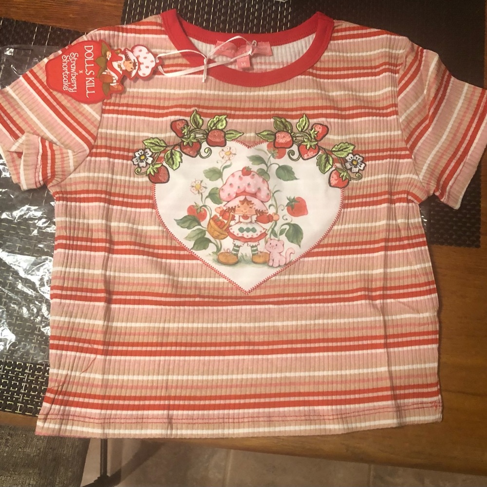 LAST 1 NWT Dolls Kill x Strawberryshortcake For the Picking Baby Tee - Picture 1 of 7